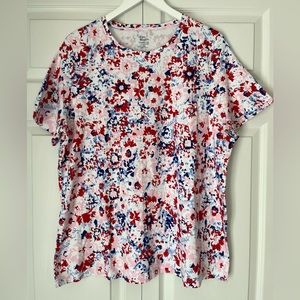 Kim Rogers NWT Short Sleeve 100% Cotton Shirt size XL